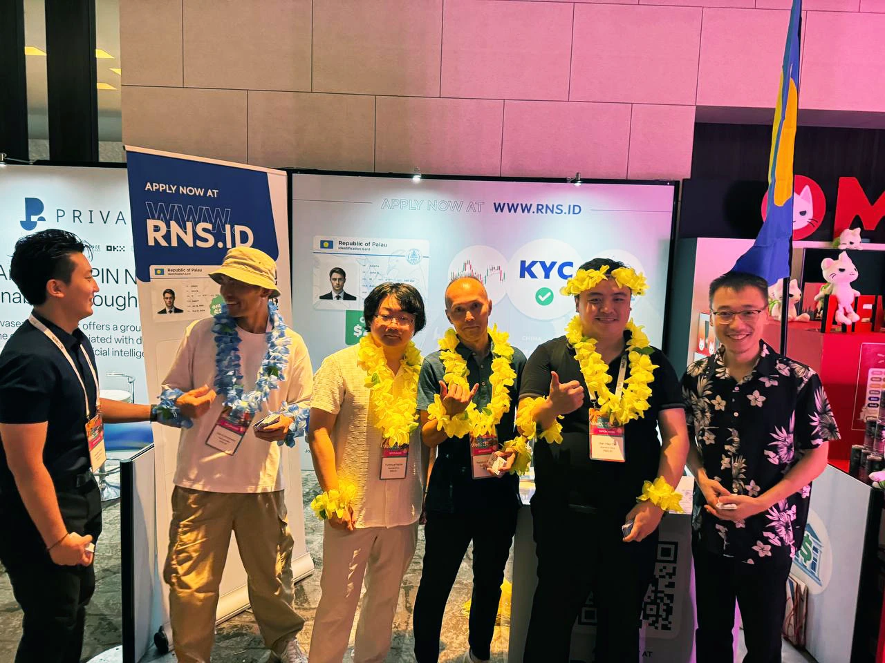 At the RNS.ID (Palau Digital Residency) booth
